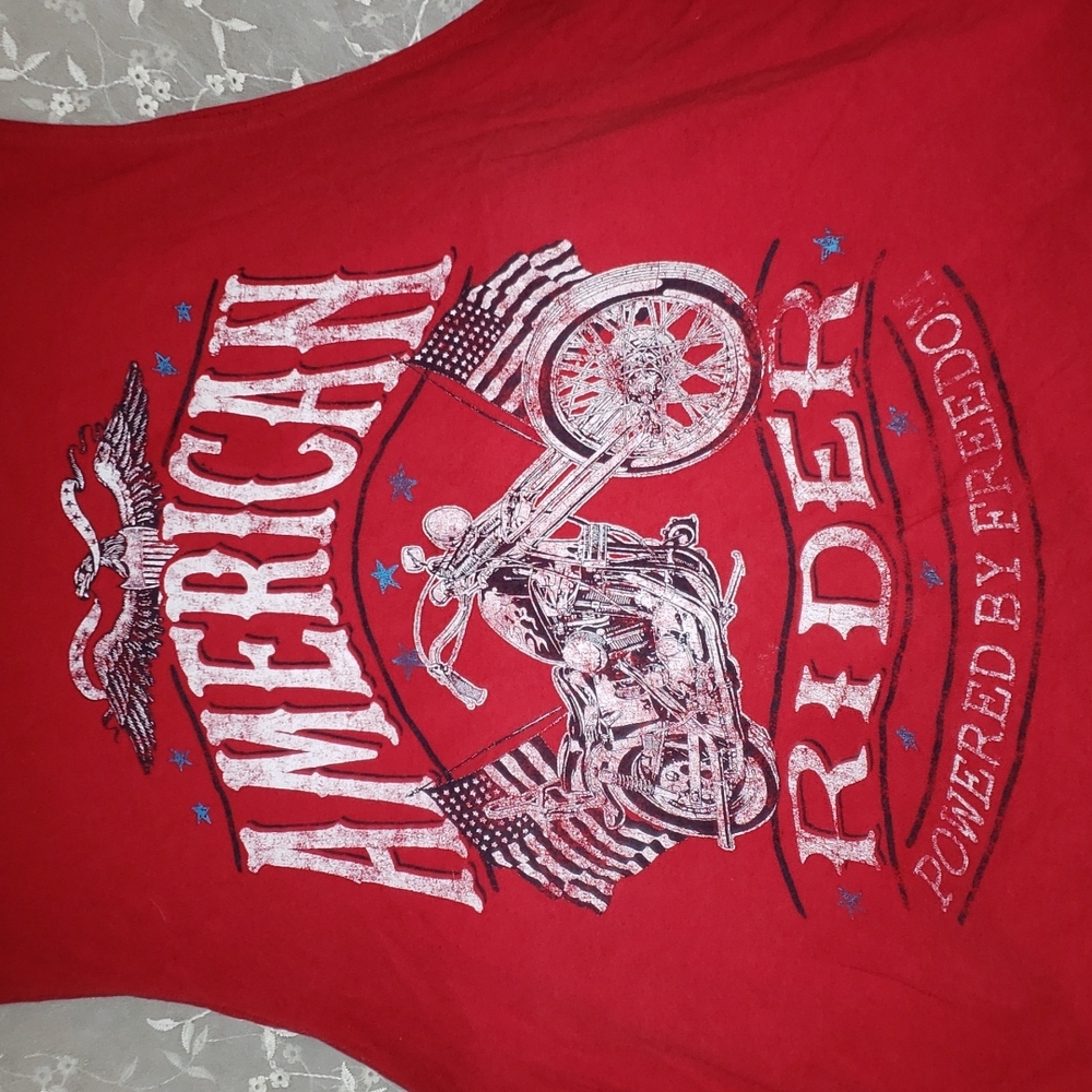 Motorcycle Print,men's sleeveless Tank Top Shirt ,size 2X